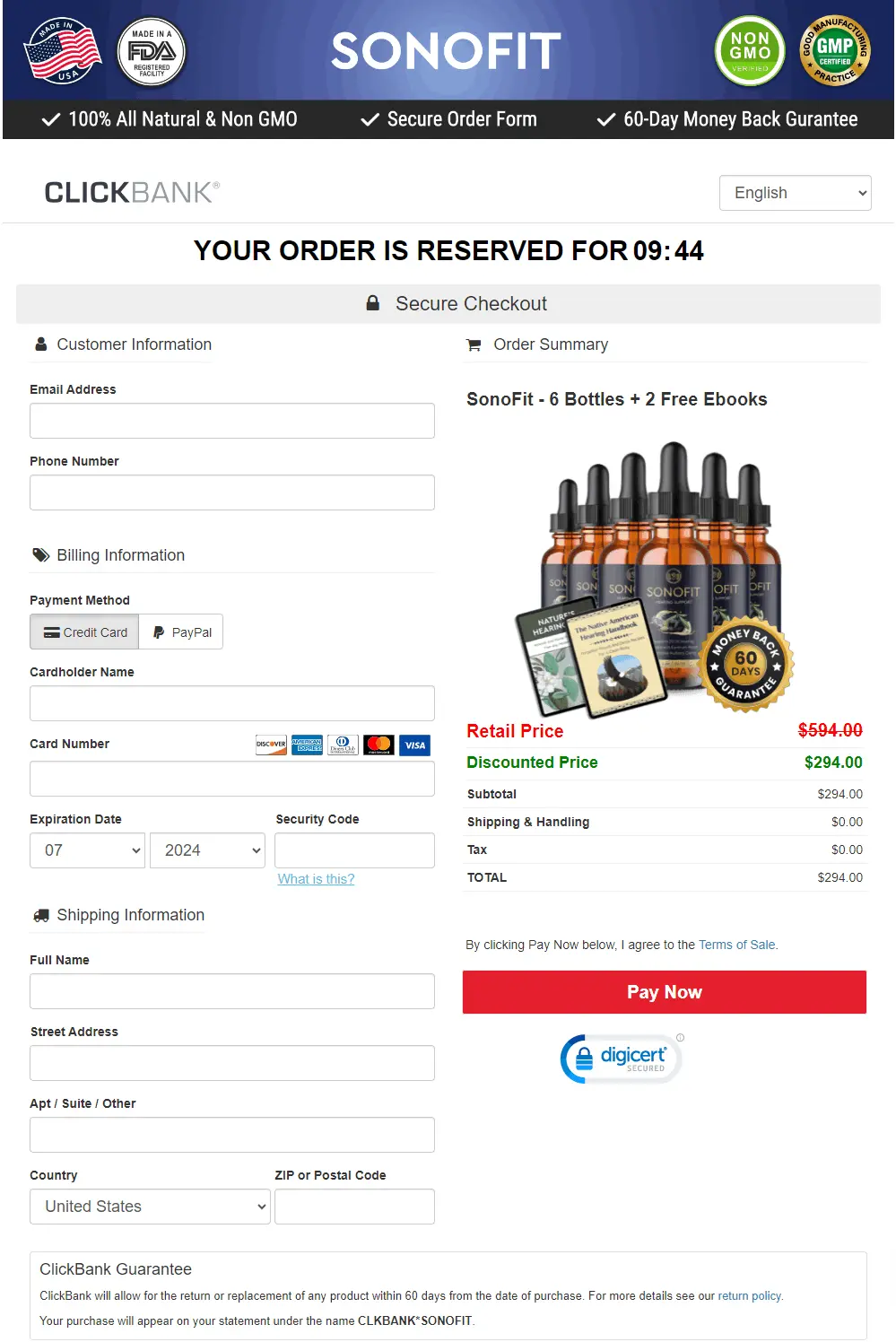 sonofit buy page